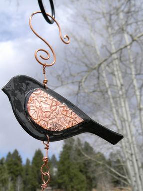 Custom Made Sparrow Silhouette Wind Chime