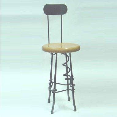 Custom Made Bar Stool With Back