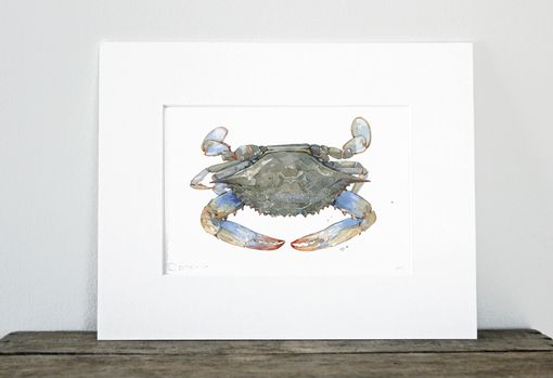 Custom Made Blue Crab Watercolor Painting