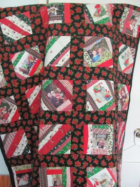 Custom Made Christmas Photo Quilt Queen Size