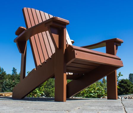 Custom Made White Oak Painted Adirondack Chair