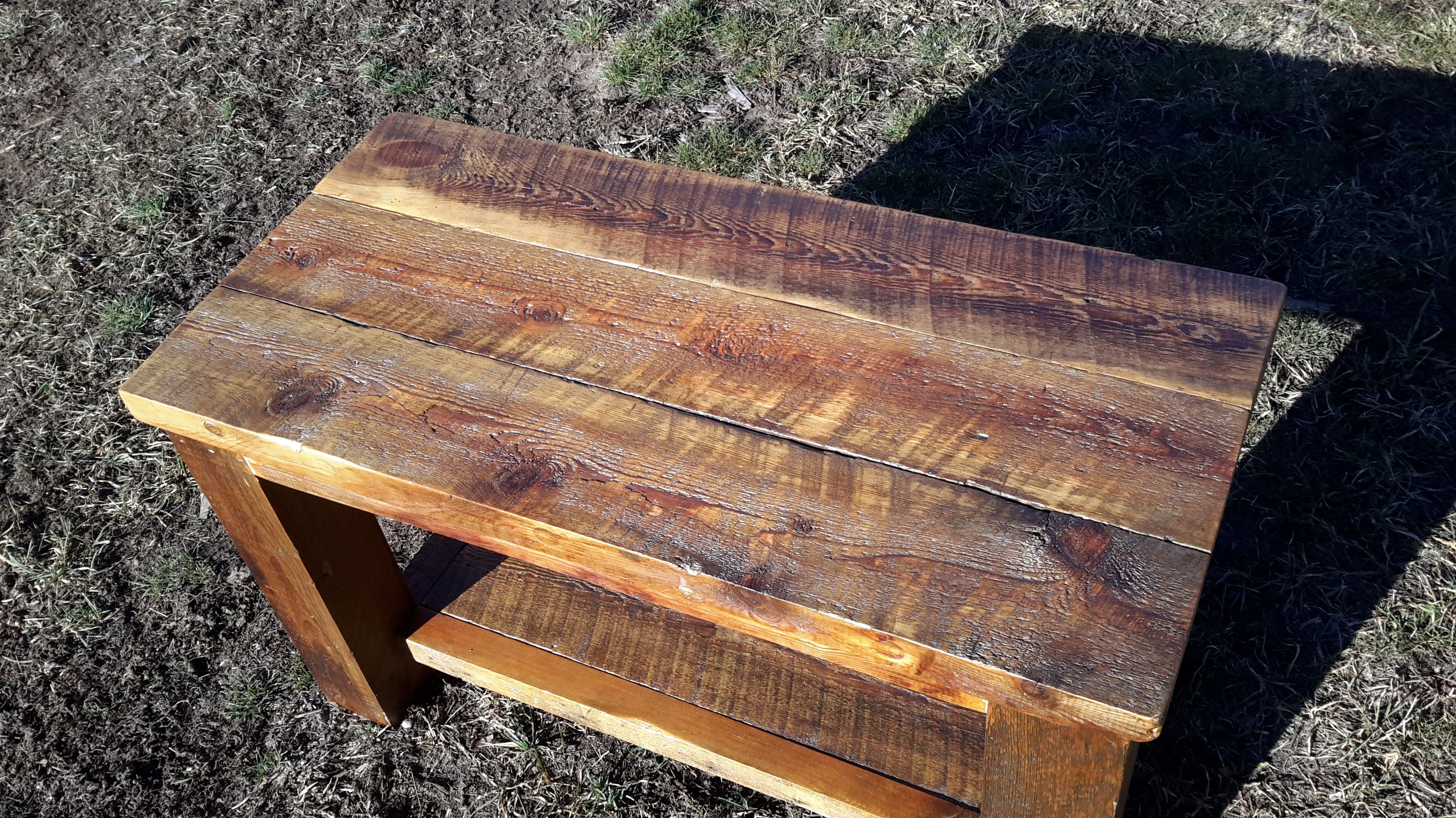Custom Reclaimed Rustic Barnwood Coffee Table. Made In Montana by