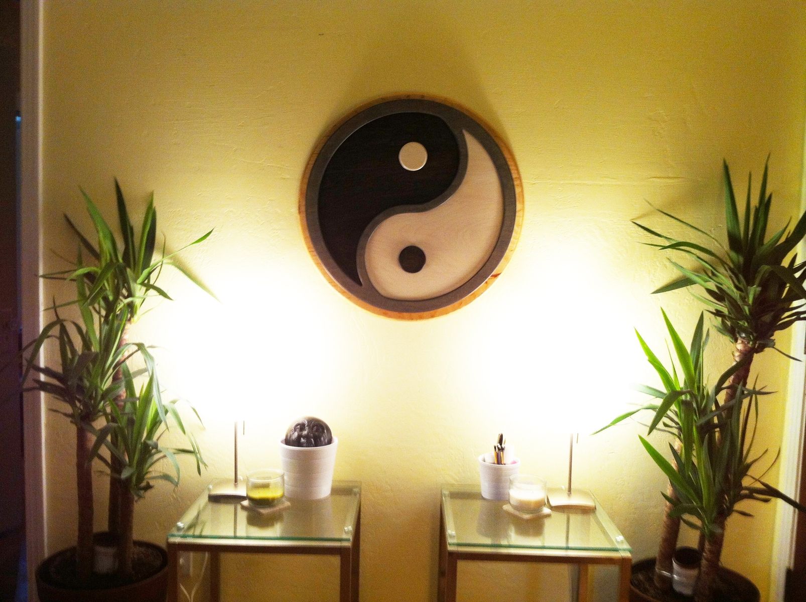 Handmade Custom Commissioned Layered Yin Yang Wall Art by Kneeland