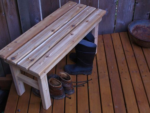 Custom Made Cedar Garden Bench / Country Bench / Entryway Bench