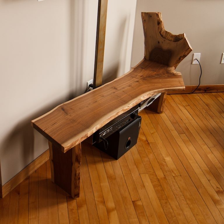 Custom Live Edge Flat Screen Tv Console by Idea Custom Furniture