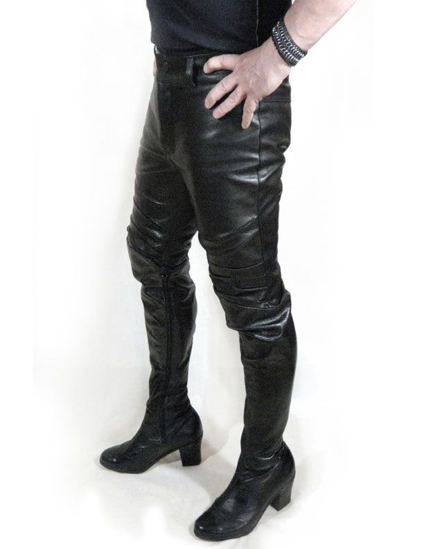 Handmade Custom Made Leather Boot Pants by Behrle NYC, LLC