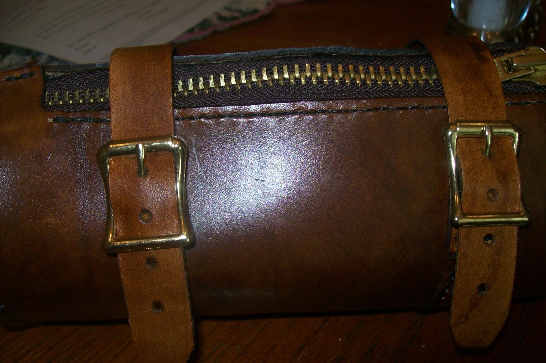 Buy Hand Crafted Kayleys Custom Leather Tube Bag, made to order from