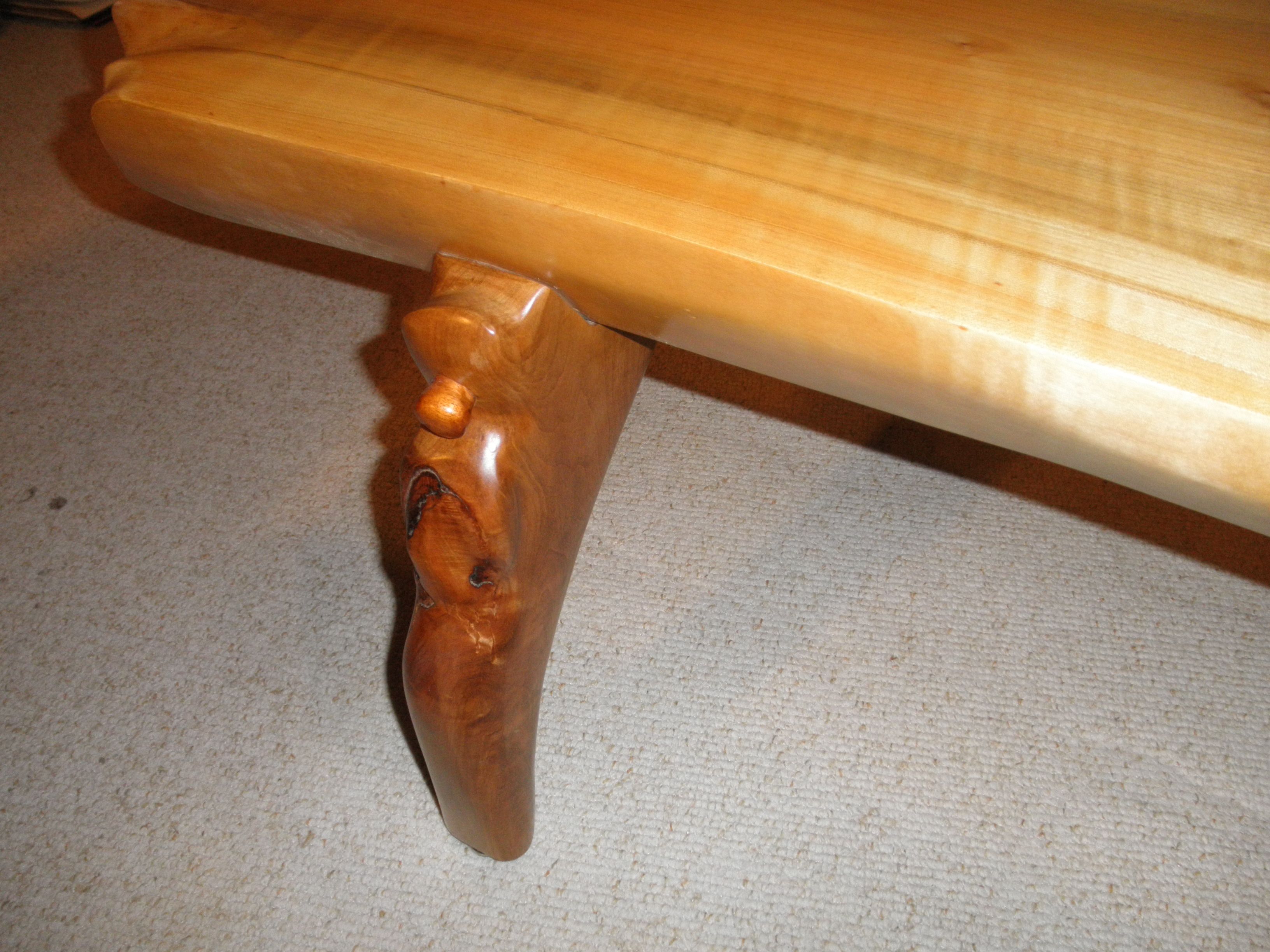 Buy Custom Hard Rock Maple Coffee Table 68" X 18" X 18", made to order