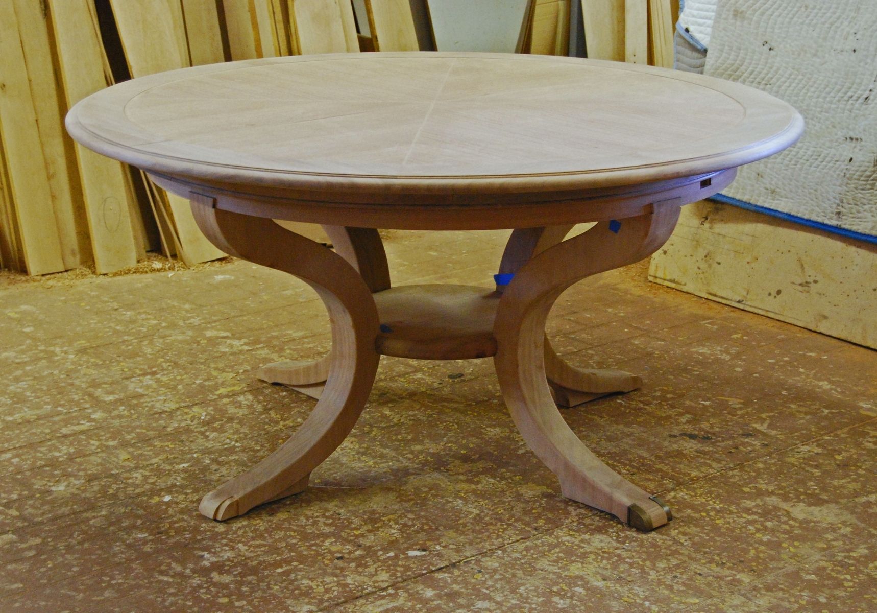 Custom Made Round Dining Table By Robert Seliger by Robert Seliger
