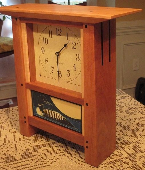 Hand Made Mission / Arts & Crafts Mantle Clocks by Dsa Woodworking