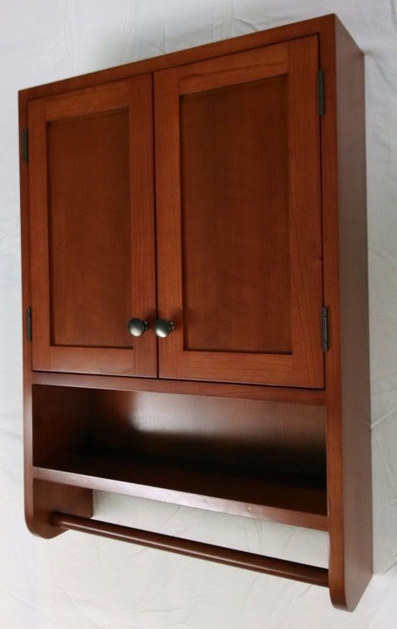 Custom Cherry Hanging Bathroom by WoodLands' Bounty