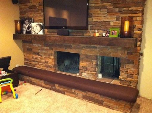 Custom Made Man Cave Fireplace Hearth Cushion