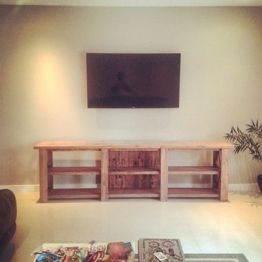 Custom Made 8ft Rustic Tv Stand W/ 6 Console Stations