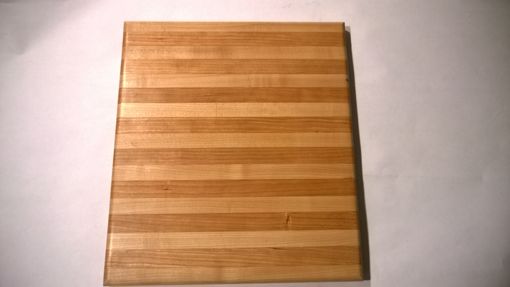 Custom Made Maple And Cherry Cutting Board With Rooster Engraving
