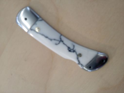 Custom Made Custom Knife Handle On Lock Blade Knife