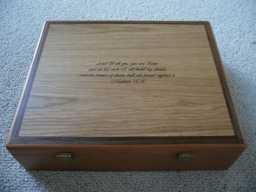 Handmade Custom Wooden Bible Boxes by Wood Designs by Glenn G. Nief