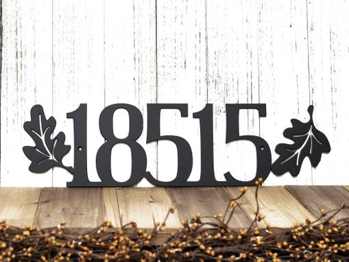 Custom Made House Numbers Sign, Metal Sign Outdoors, Address Numbers, Leaf Metal Wall Art