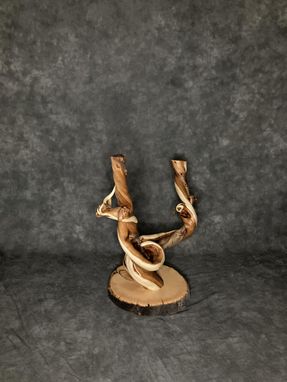 Custom Made Twisted Juniper Double Head Pedestal