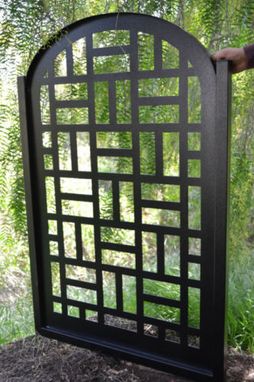 Custom Made Metal Gate Contemporary Pedestrian Walk Thru Entry Cut Art Modern Iron Garden