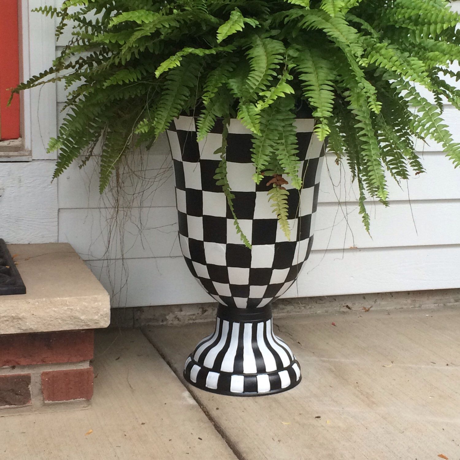 Buy Hand Made Painted Urn Planter // Whimsical Painted Planter Urn
