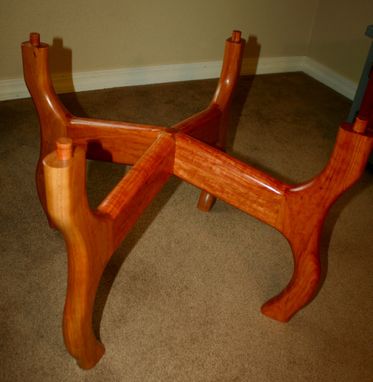 Custom Made Cherry Sculpted Side Table.