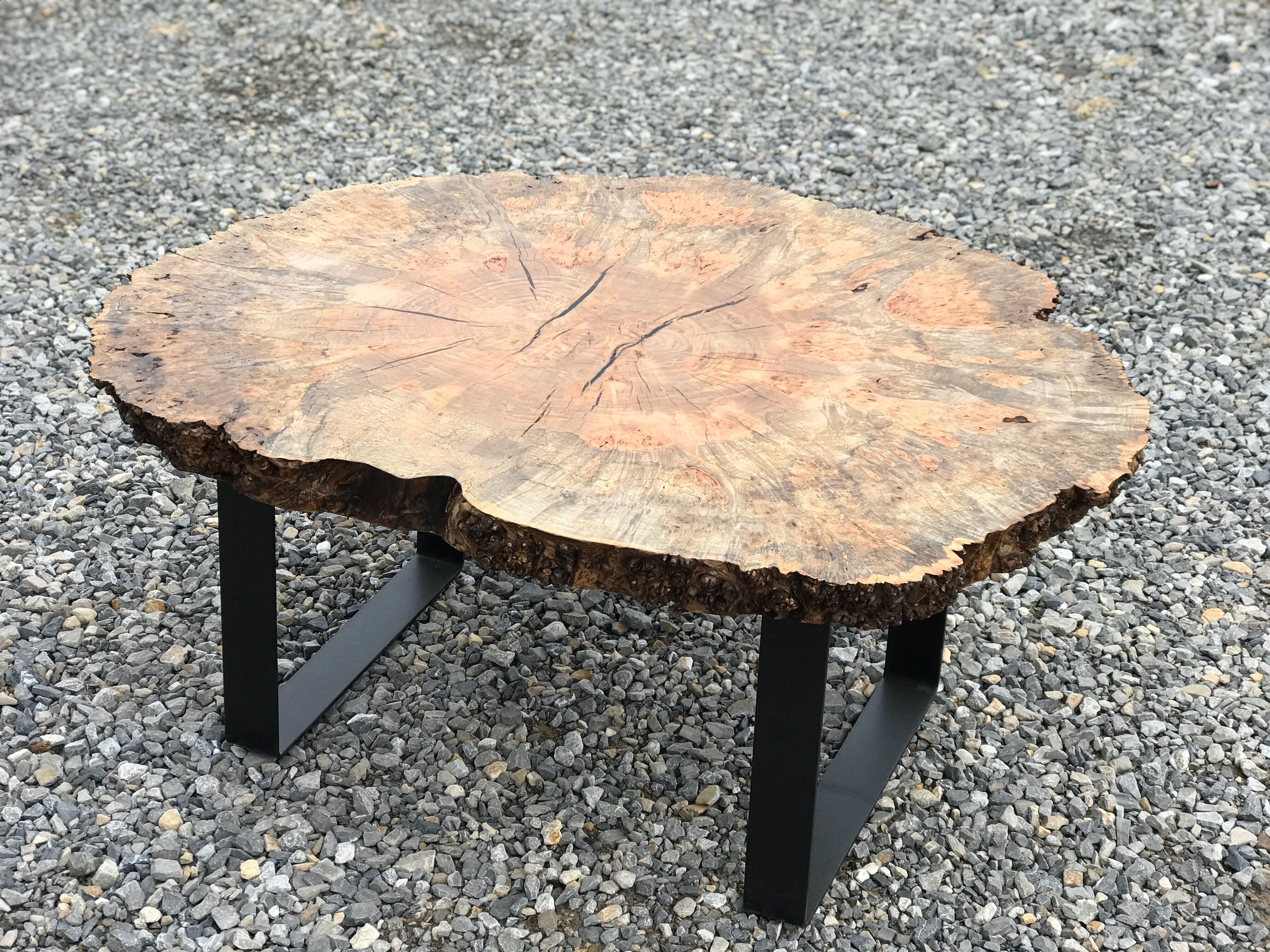 Custom Made Live Edge Burl Coffee Table by Martin Rustics | CustomMade.com