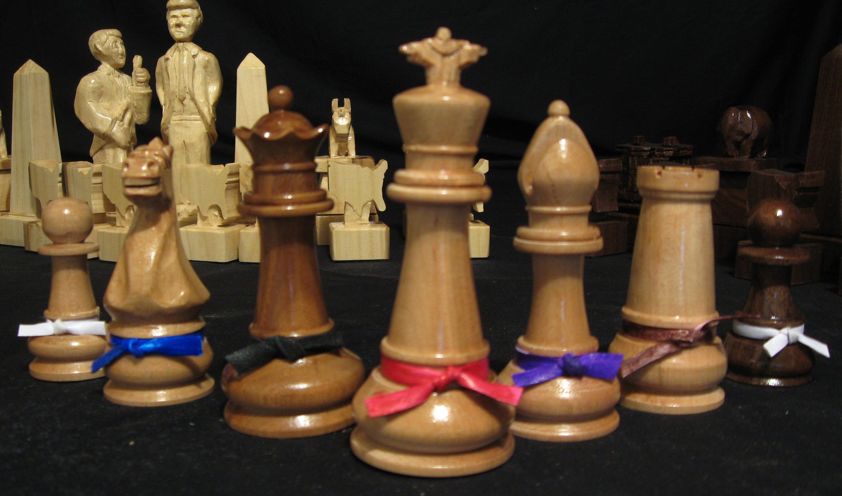 Buy a Hand Made The Brazillian Jiu Jitsu Chess Set By Jim Arnold, made ...