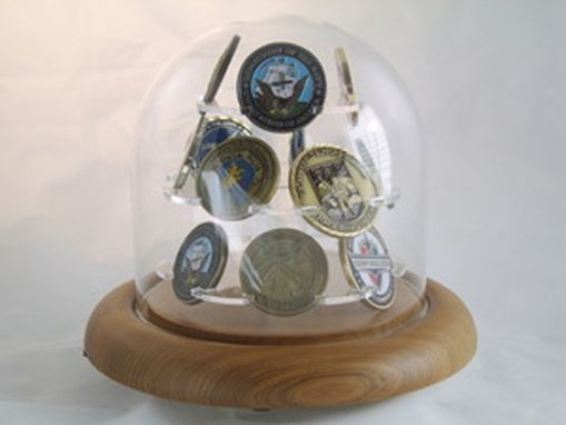 Custom Made Coin Display Glass Dome For Challenge Coin