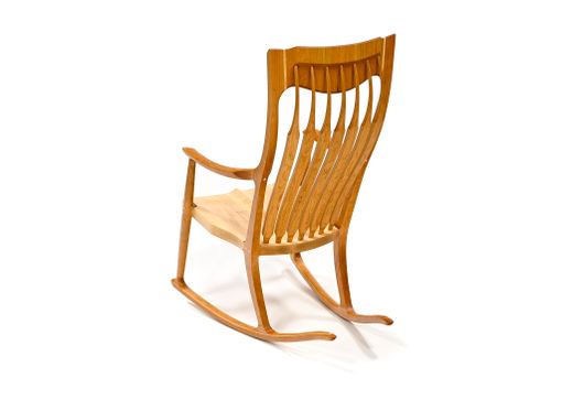 Custom Made Jos. Lamerton Rocking Chair (Sapele With Walnut Accents And Walnut Pins)
