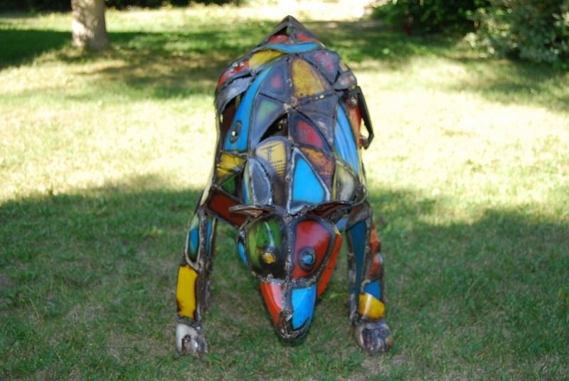 Custom Made Metal Bear Sculpture by Jacob Novinger | CustomMade.com