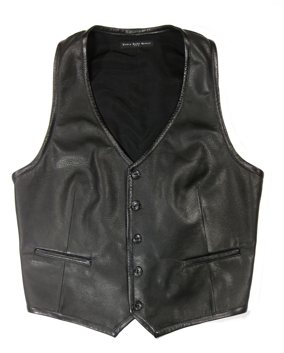 Hand Crafted Classic Custom Made Men's Leather Vests by Behrle NYC, LLC ...
