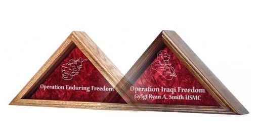 Custom Made Operation Iraqi Freedom W/Map Of Iraq - Flag Case