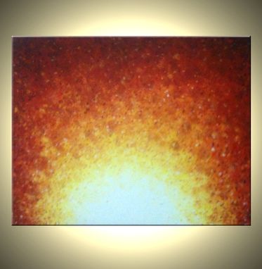 Custom Made Original Abstract Red Sunrise Sunset 4ft X 5ft Painting By Artist Dan Lafferty - 48"X60" - 22% Off