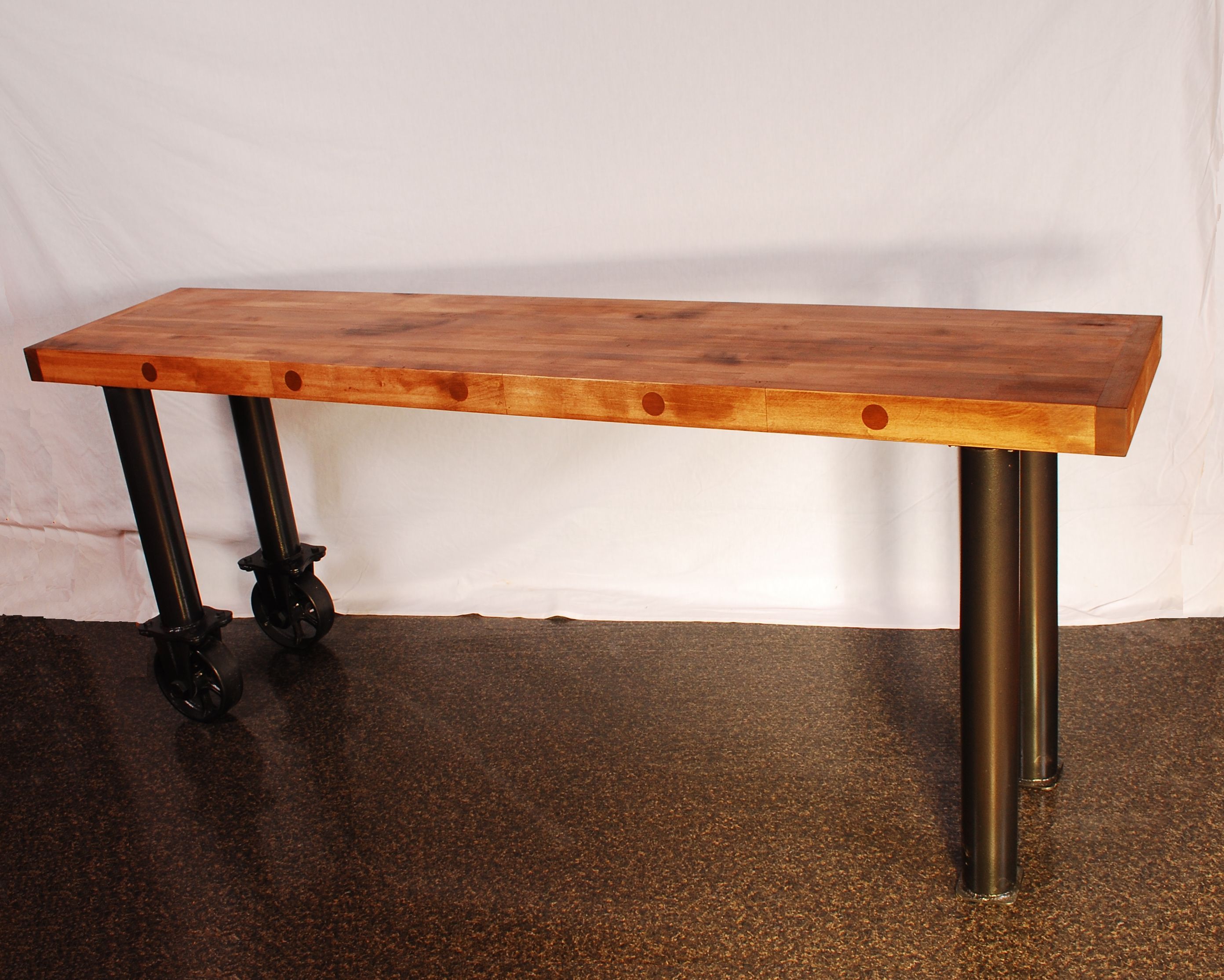 Custom Made Butcher Block Console Table by Larue Woodworking