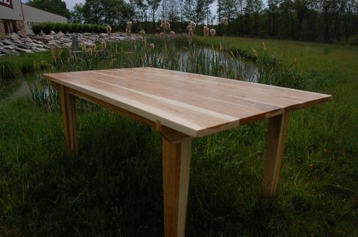 Custom Made Hand Scraped Hickory Dining Table