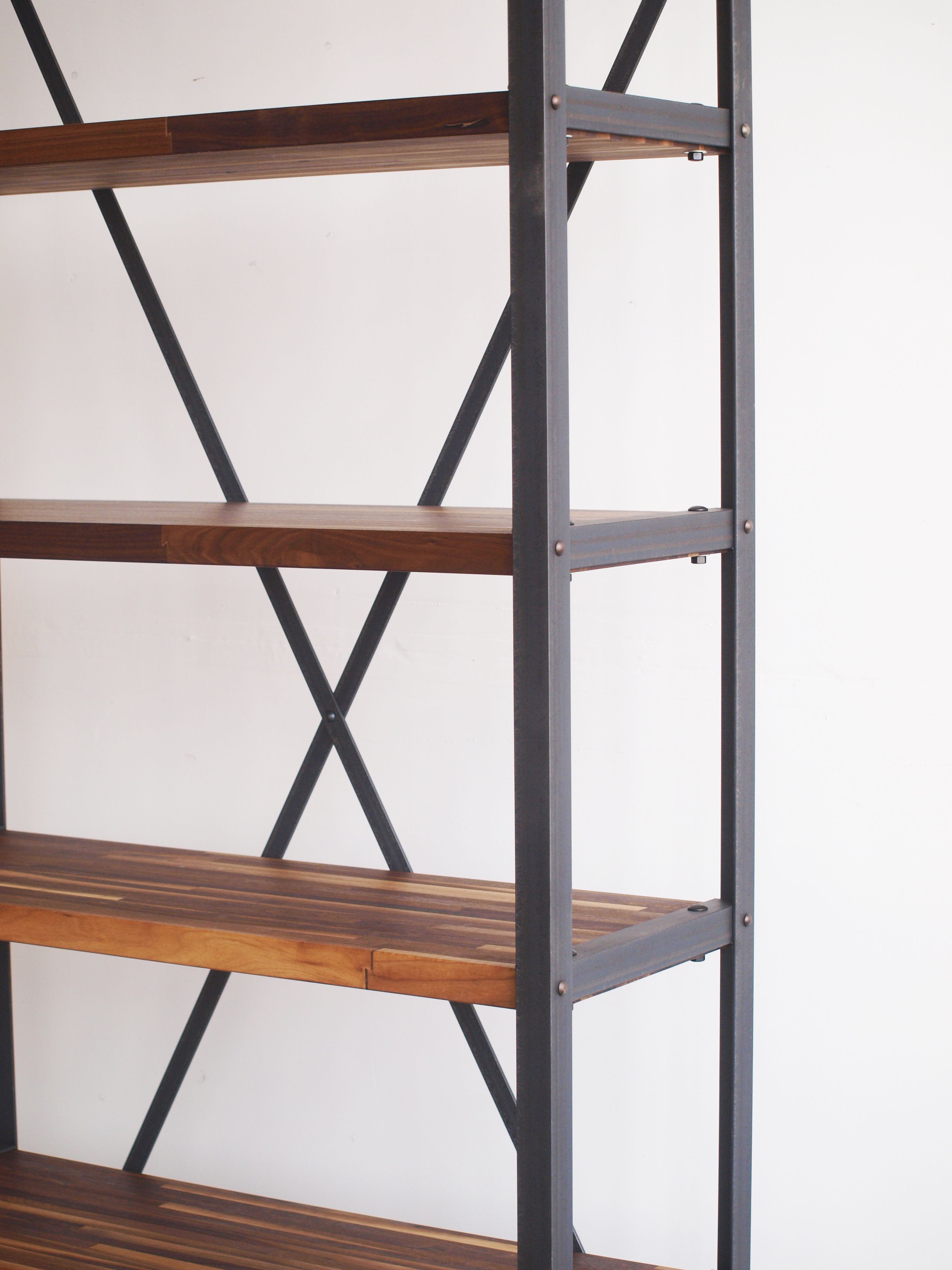 Buy Custom Made Walnut Engineers Industrial Bookcase, made to order