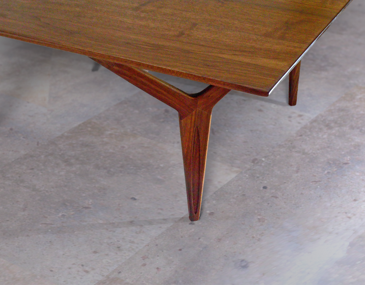 Buy Hand Crafted Walnut Coffee Table Wishbone Leg Design. Modern, MidCentury, Danish Design