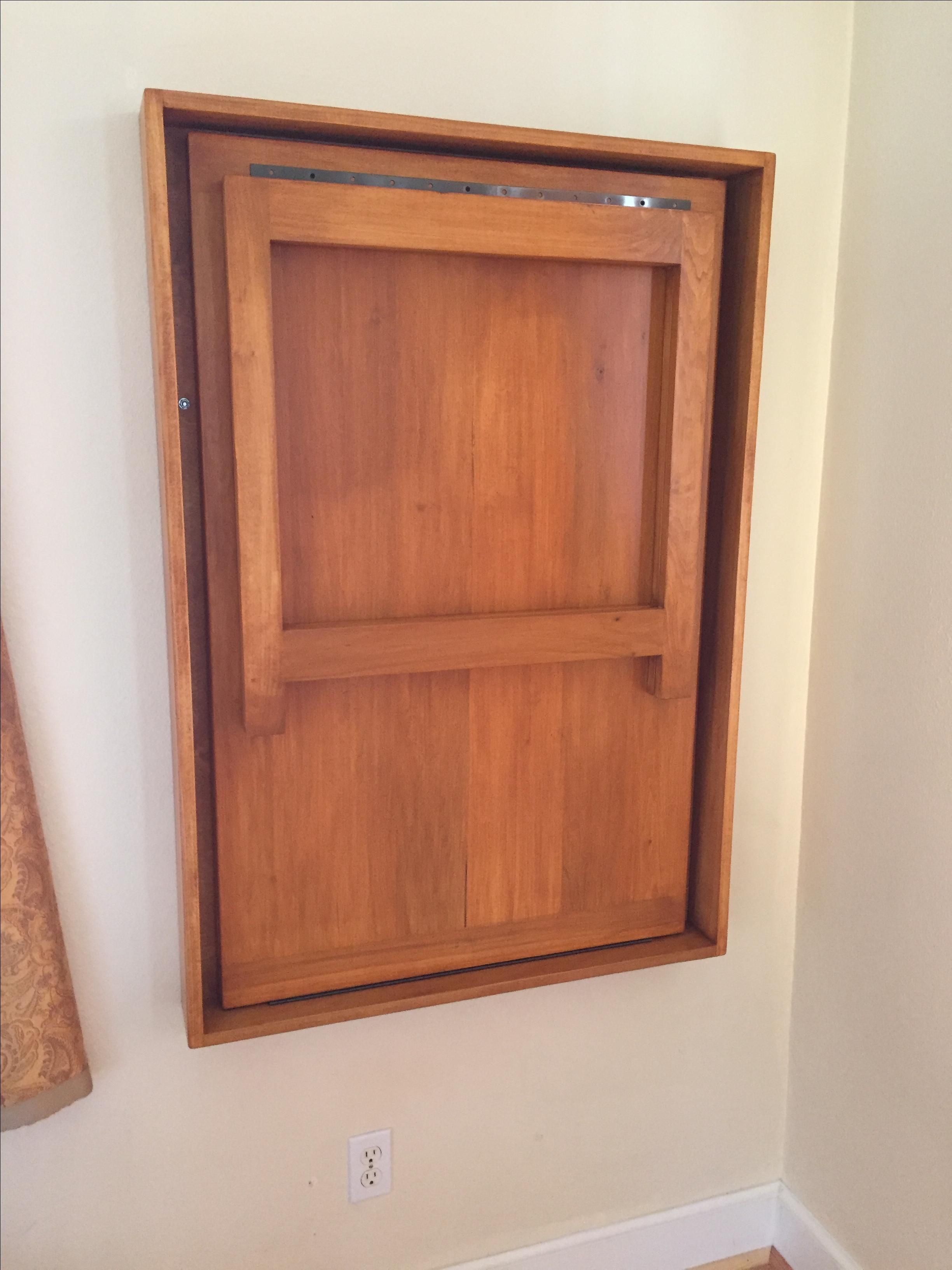 Hand Crafted Wall Mounted Table by Geoff Gahm Custom Woodwork