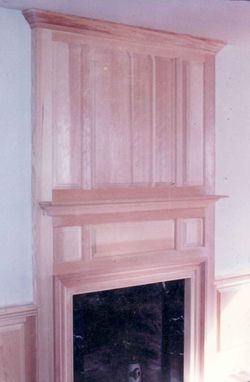 Custom Made Fireplace Mantle And Wainscoting