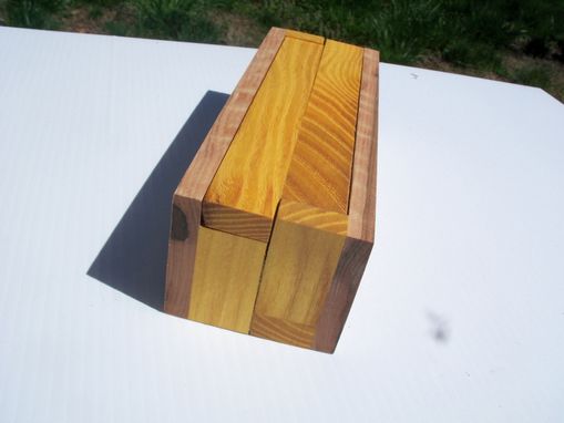 Custom Made Osage And Quilted Maple Handcrafted Pencil Box