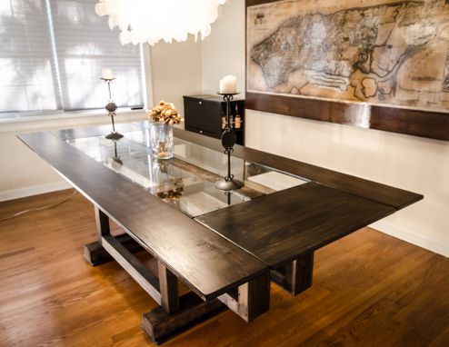 Custom Made Custom Industrial Contemporary Eclectic Dining Table