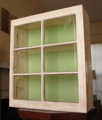 Custom Made Antiqued Window Cabinet