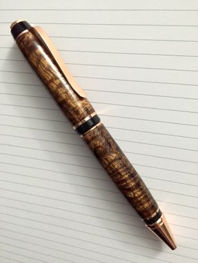 Custom Made Curly Koa And Copper Twist Pen