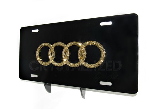 Custom Made Any Car Crystallized Vanity Front License Plate Genuine European Crystals Bedazzled