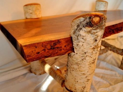 Custom Made Walnut And Birch Coffee Table