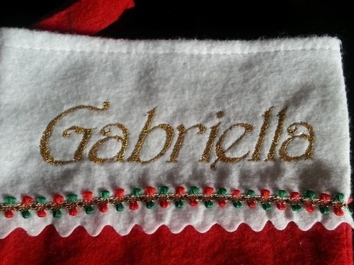 Custom Made Design Your Own Embroidered Christmas Stocking
