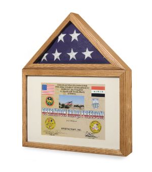 Custom Made Large Flag And Certificate Display Case