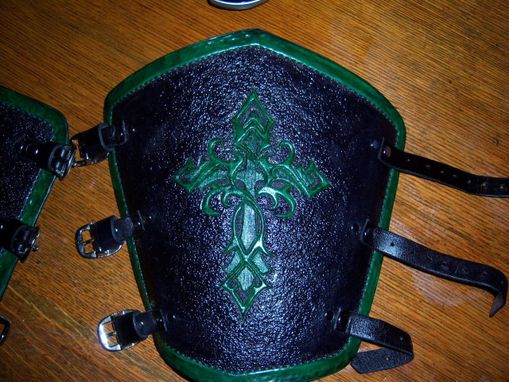 Custom Made Larger Double Celtic Knot Cross Bracers Deluxe