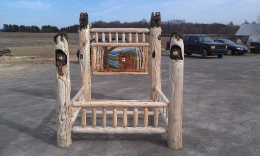 Custom Made Carved Queen Size Bed