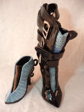 Custom Made High Heel Boot And Matching Shoe Teacup